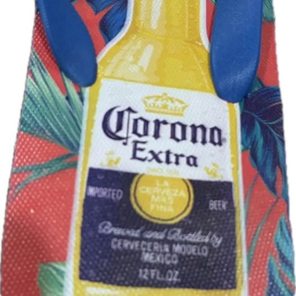 Corona Extra Mens Licensed Flip Flops Size 11 - Tropical Print - NWT